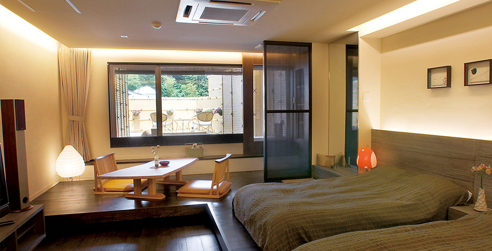 露天風呂付桐和モダン客室