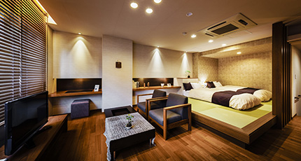 露天風呂付桐和モダン客室